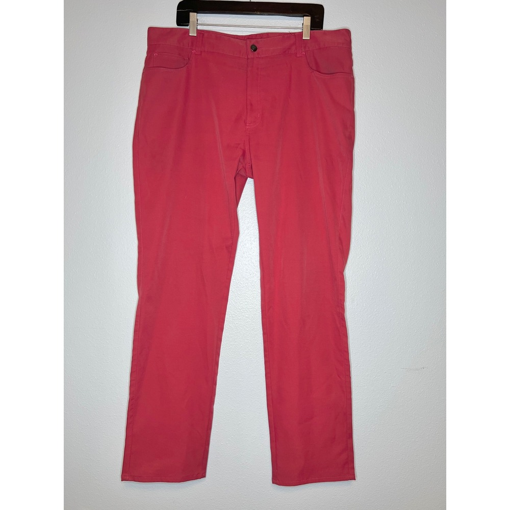 Peter Millar eb66 Golf Pants 38x30 Red Crown Sport Performance Five Pocket Twill